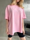 Базова рожева оверсайз футболка | 6809942 | фото 6