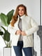Стьобана молочна куртка в стилі Zara | 6809968 | фото 6