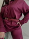 Шовковий бордовий костюм: сорочка та штани-палаццо | 6810012 | фото 8