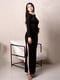 Чорна довга сукня з розрізом і довгими рукавами | 6810020 | фото 3