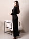 Чорна довга сукня з розрізом і довгими рукавами | 6810020 | фото 6