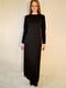 Довга чорна сукня з розрізами з боків | 6810037 | фото 2