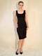 Облягаюча трикотажна сукня-майка чорного кольору | 6810052 | фото 2