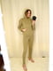 Трикотажний оливковий костюм-двійка на флісі: худі і легінси | 6810095 | фото 2