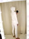 Трикотажний білий костюм-двійка на флісі: худі і легінси | 6810097 | фото 3