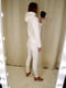 Трикотажний білий костюм-двійка на флісі: худі і легінси | 6810097 | фото 4