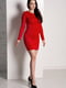 Червона трикотажна міні-сукня з довими рукавами | 6810128 | фото 2