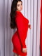 Асиметрична коротка червона сукня на одне плече | 6810131 | фото 4