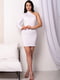 Асиметрична коротка біла сукня на одне плече | 6810132 | фото 3