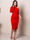 Асиметрична коротка червона сукня на одне плече | 6810134 | фото 3