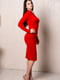 Асиметрична коротка червона сукня на одне плече | 6810134 | фото 4