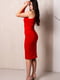 Асиметрична коротка червона сукня на одне плече | 6810134 | фото 6