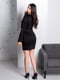 Чорна трикотажна сукня-міні з рукавами-кльош  | 6810138 | фото 6