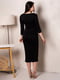 Чорна трикотажна сукня-футляр з рукавами три чверті | 6810150 | фото 5