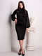 Чорна сукня-футляр по коліно з широкими рукавами | 6810157 | фото 7