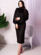 Облягаюча чорна сукня-міді з широкими рукавами | 6810158 | фото 3