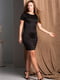 Чорна коротка сукня-футляр з короткими рукавами | 6810164 | фото 6