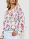 Белая блуза в цветочный принт | 6810241 | фото 3