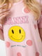 Светло-розовая ночная рубашка в принт | 6810544 | фото 5