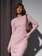 Рожева довга сукня в рубчик | 6810577 | фото 2