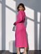 Малинова фактурна сукня з вирізом | 6810580 | фото 3
