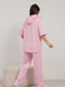 Рожевий трикотажний костюм з тасьмами | 6810583 | фото 3