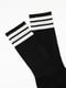 Чорні високі шкарпетки зі смужками | 6810662 | фото 2