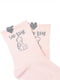 Рожеві шкарпетки з сердечками та ведмедиками | 6810688 | фото 2