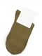 Однотонні шкарпетки із бавовни кольору хакі | 6810701 | фото 2