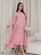 Рожева сукня з асиметричним воланом | 6810715 | фото 2