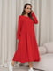 Червона сукня з асиметричним воланом | 6810732 | фото 2