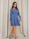 Блакитна молодіжна сукня з оборками | 6810738 | фото 2