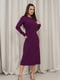 Фіолетова класична сукня з розрізом | 6810744 | фото 2