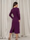 Фіолетова класична сукня з розрізом | 6810744 | фото 3