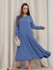 Блакитна сукня з асиметричним воланом | 6810762