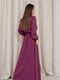 Фіолетова сукня-сорочка з довгими рукавами | 6810774 | фото 3
