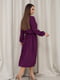 Фіолетова класична сукня з довгими рукавами | 6810782 | фото 3