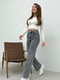 Сірі високі джинси прямого крою | 6810814 | фото 2