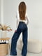Сині джинси карго з накладними кишенями | 6810821 | фото 3