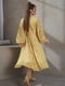 Жовта приталена сукня з квіткового шифону | 6810874 | фото 3