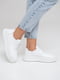Білі однотонні кросівки зі шкіри | 6810962 | фото 2