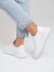 Білі однотонні кросівки зі шкіри | 6810962 | фото 3