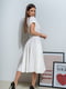 Біла однотонна сукня міді довжини | 6810988 | фото 2