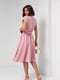 Рожева однотонна сукня міді довжини | 6810989 | фото 2
