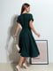 Зелена однотонна сукня міді довжини | 6810995 | фото 3