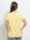 Жовта вільна футболка з написом | 6811000 | фото 3
