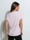 Рожева вільна футболка-кімоно з написом | 6811010 | фото 3