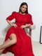Червона сукня з декоративною спинкою | 6811020 | фото 2