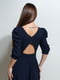 Темно-синя сукня з декоративною спинкою | 6811021 | фото 3