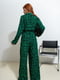 Чорно-зелений бавовняний костюм-кімоно з принтом | 6811025 | фото 3